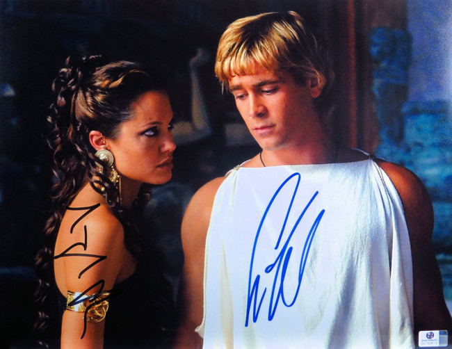 Angelina Jolie Colin Farrell Dual Signed 11X14 Photo Alexander the Great 793619