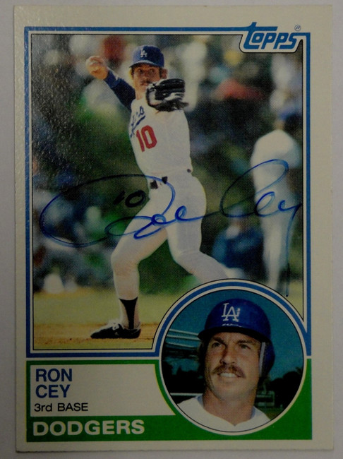 Ron Cey Hand Signed Autographed 1983 Topps Trading Card Dodgers GA GX 19462