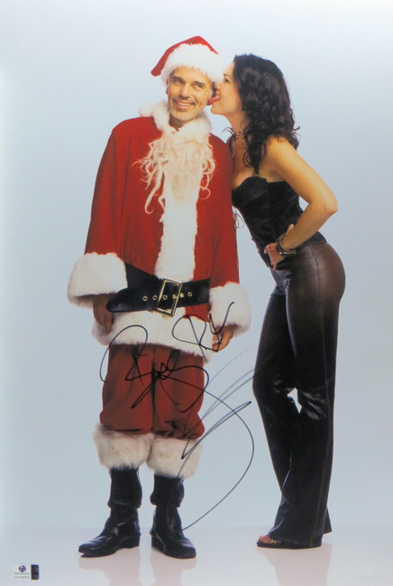 Billy Bob Thornton Autographed 13X19 Photo Bad Santa Getting Licked JSA T59756