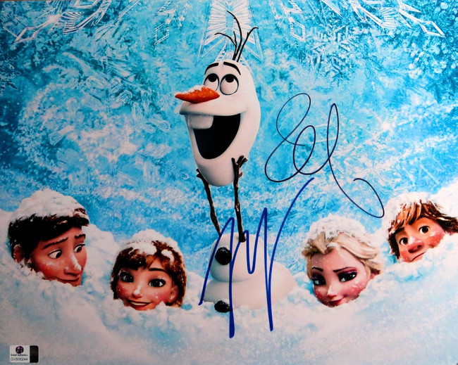 Idina Menzel Josh Gad Dual Signed Autographed 11X14 Photo Frozen GV806244
