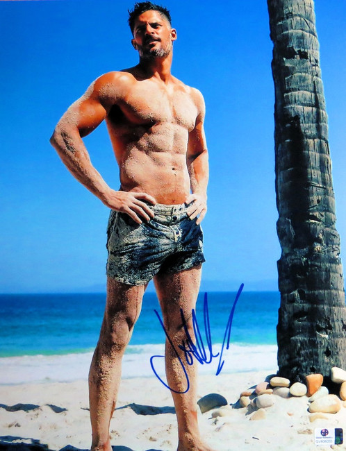Joe Manganiello Signed Autographed 11X14 Photo Sexy Abs Sandy on Beach GV806055
