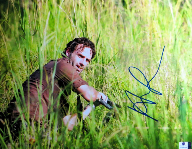 Andrew Lincoln Signed Autographed 11X14 Photo The Walking Dead in Grass GV806564