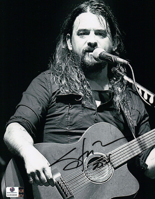 Shooter Jennings Signed Autographed 8X10 Photo B/W Performing w/Guitar GV809848