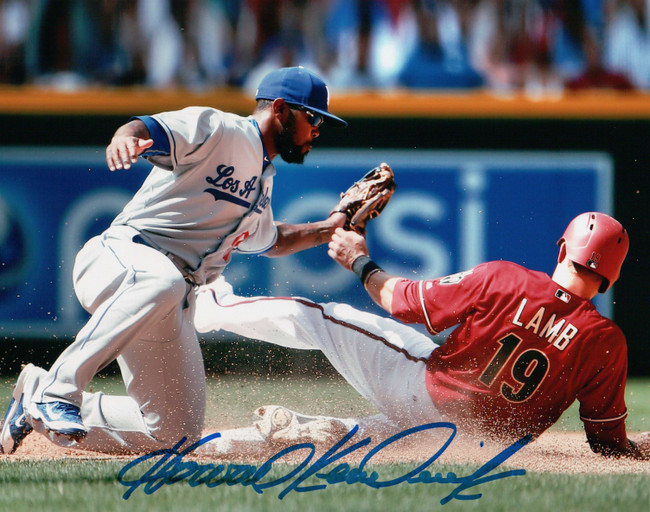 Howie Kendrick Signed Autographed 8X10 Photo LA Dodgers Road Tag at Second COA