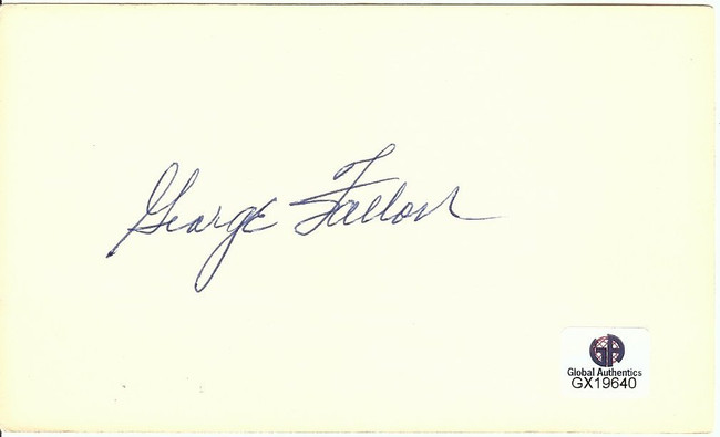 George Fallon Signed Autographed Index Card 3X5 Dodgers Cardinals GX19640