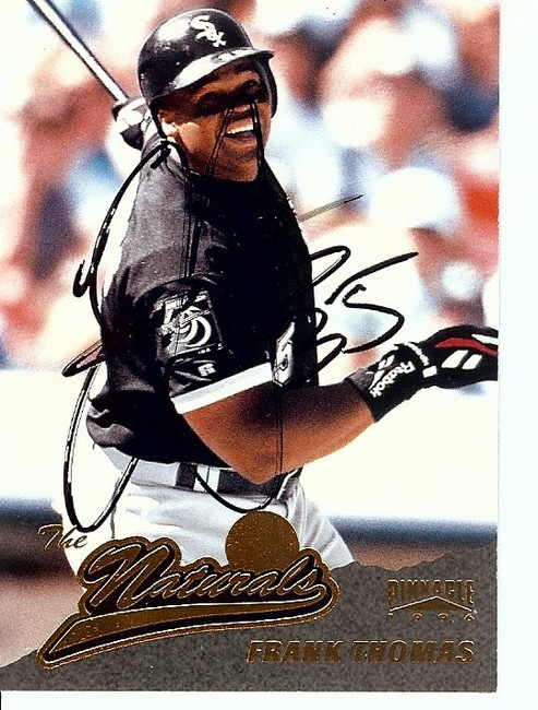 Frank Thomas Signed Autographed Baseball Card 1996 Pinnacle Naturals GX19609