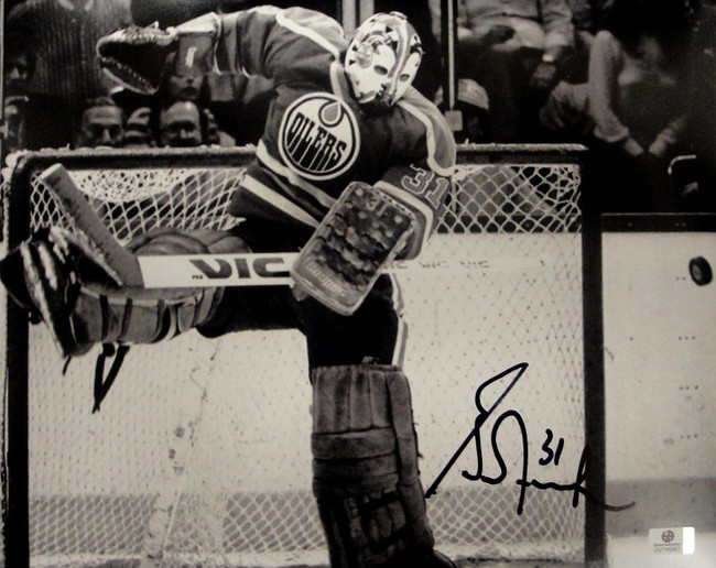 Grant Fuhr Hand Signed Autographed 11x14 Photo Edmonton Oilers GA GV746987