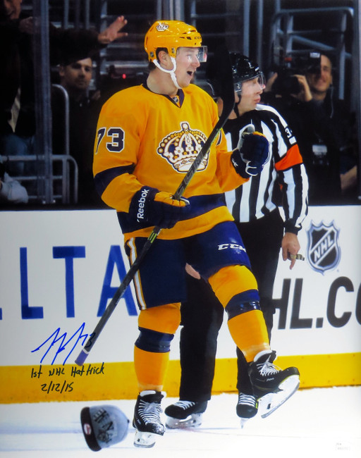 Tyler Toffoli Autographed 16X20 Photo LA Kings "1st NHL Hat Trick" JSA