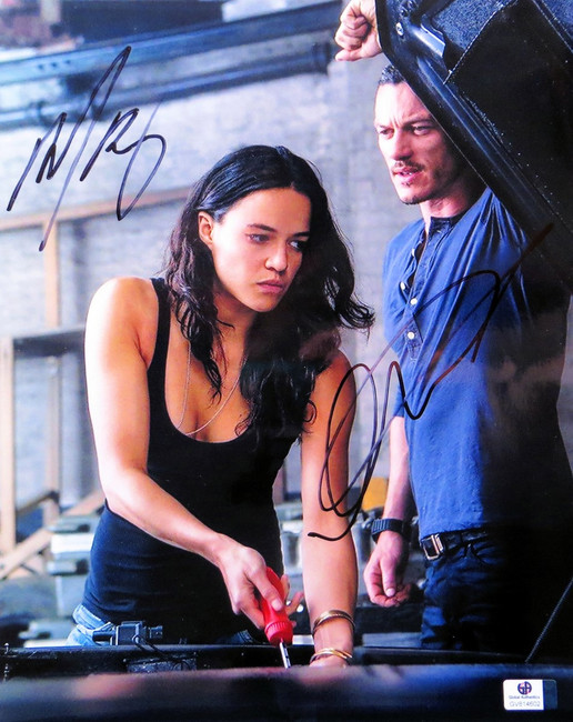 Michelle Rodriguez/Luke Evans Autographed 10X13 Photo Fast & Furious JSA T60102