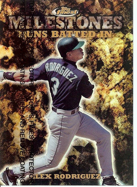 Alex Rodriguez 1999 Finest Milestones Seattle Mariners #M28 0328/1400