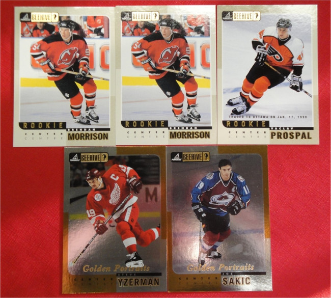 Steve Yzerman Joe Sakic Golden Portraits Brendan Morrison Prospal 97 Behive Lot