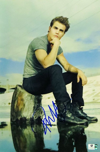 Paul Wesley Signed Autographed 10X15 Photo Vampire Diaries Sexy on Stump 830609