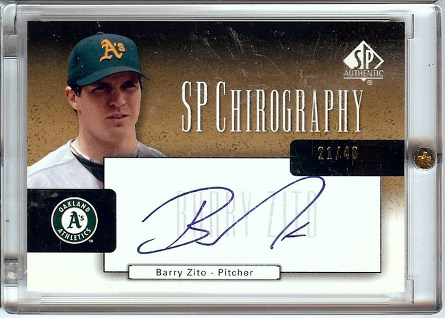 Barry Zito 2004 SP Authentic Chirography Auto Autograph Oakland A's #CA-BZ 21/40