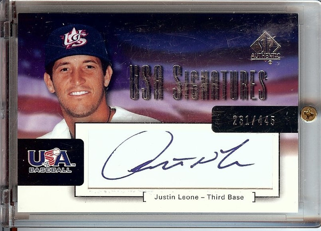 Justin Leone 2004 SP Authentic USA Signatures Auto Autograph #13 231/445