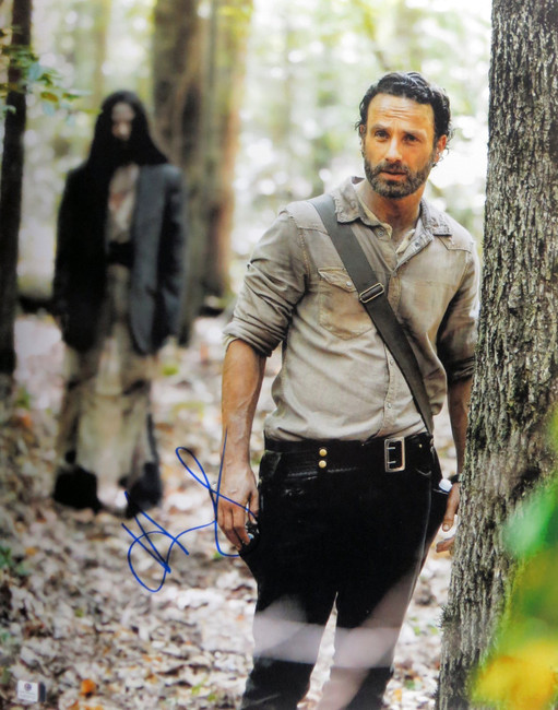 Andrew Lincoln  Signed Autographed 16X20 Photo The Walking Dead Trees GV838760