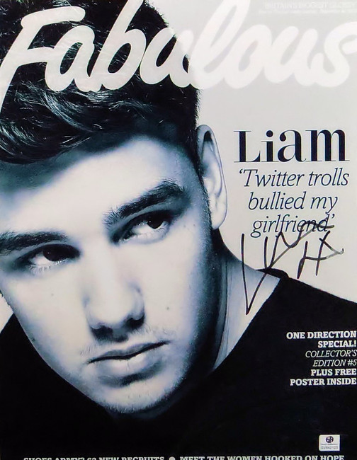 Liam Payne Autographed 11X14 Photo One Direction Fabulous Mag Cover GV842123