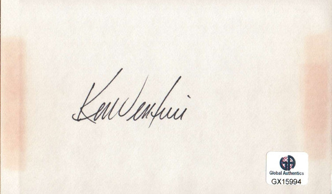 Ken Venturi Signed Autographed Index Card PGA Golf Legend Masters GX15994