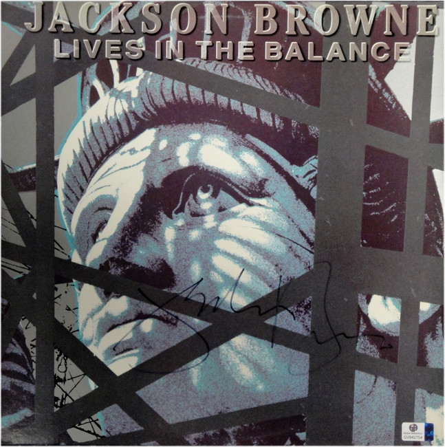 Jackson Browne Hand Signed Autographed Record Cover Lives In Balance GV 842754