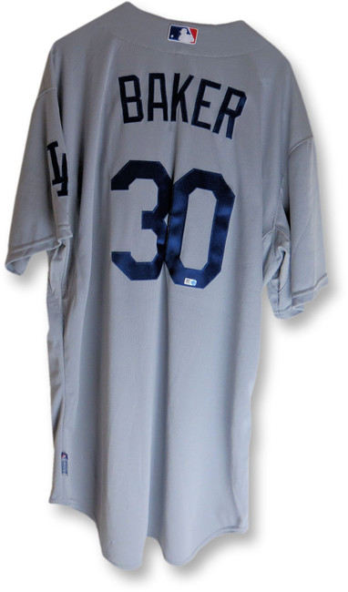 Scott Baker Team Issue Jersey Dodgers Road Gray 2015 #30 MLB HZ533435