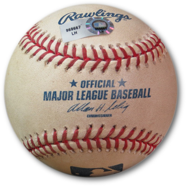 Chad Billingsley Game Used Baseball 10/2/2010 - Strikeout Ball vs Abreu LH969667