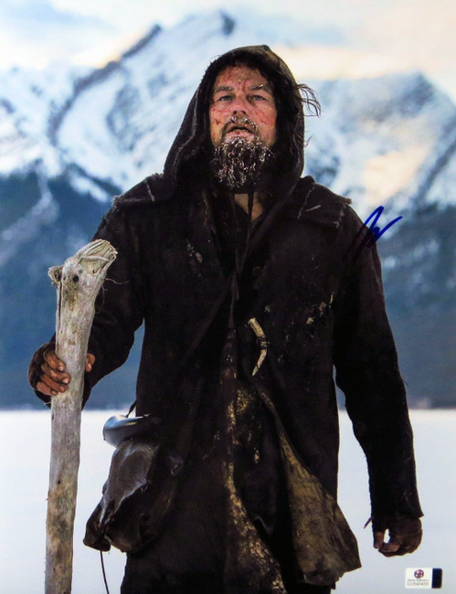 Leonardo DiCaprio Autographed 11X14 Photo The Revenant Walking Stick GV848458
