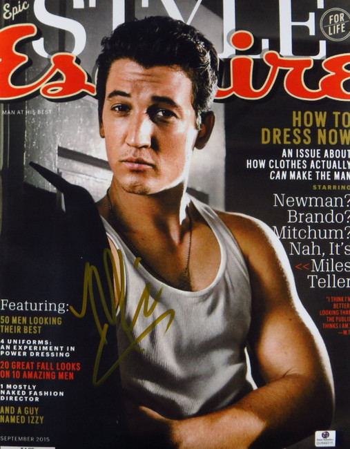 Miles Teller Signed Autographed 11X14 Photo War Dogs Sexy Esquire GV849315