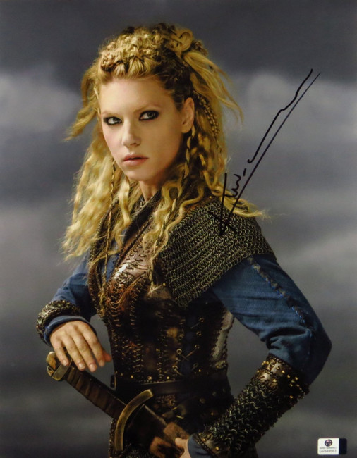 Katheryne Winnick Signed Autographed 11X14 Photo Vikings with Sword GV849563