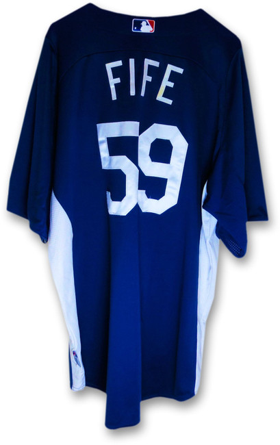 Stephen Fife Dodgers Team Issue Batting Practice Jersey #59 MLB EK645226