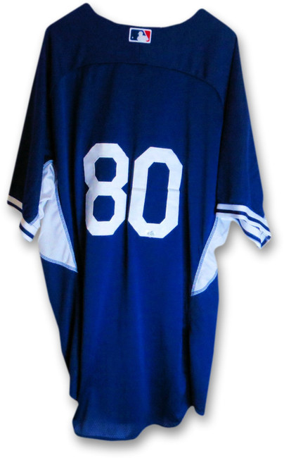 Los Angeles Dodgers Team Issue Batting Practice Jersey #80 MLB Blank Holo
