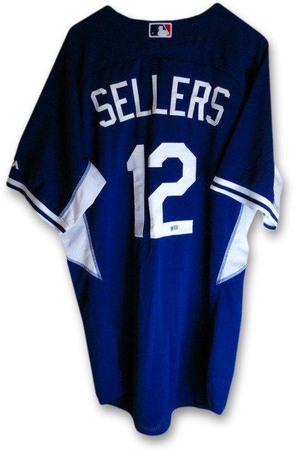 Justin Sellers Team Issue 2014 Dodgers Batting Practice Jersey #12 MLB Holo