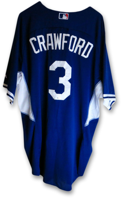 Carl Crawford Game Used 2014 Dodgers Batting Practice Jersey #3 MLB HZ162737