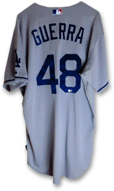 Javy Guerra Team Issued Jersey Dodgers 2013 Road Gray #48 MLB HZ844036