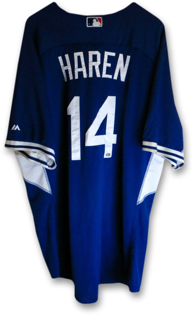 Dan Haren Game Used 2014 Dodgers Batting Practice Jersey #14 MLB HZ162739