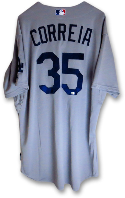 Kevin Correia Team Issued Jersey Dodgers 2014 Road Gray #59 MLB HZ844021