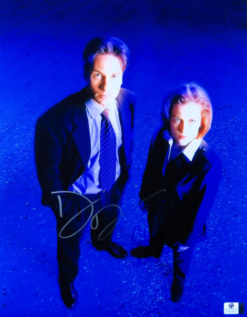 David Duchovny Gillian Anderson Signed Autographed 11X14 Photo X-Files GV852432