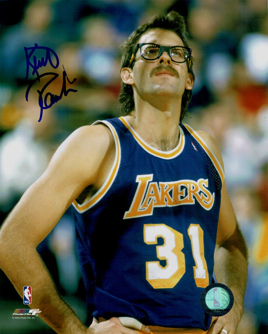 Kurt Rambis Hand Signed Autographed 8x10 Photo Los Angeles Lakers Away Jersey