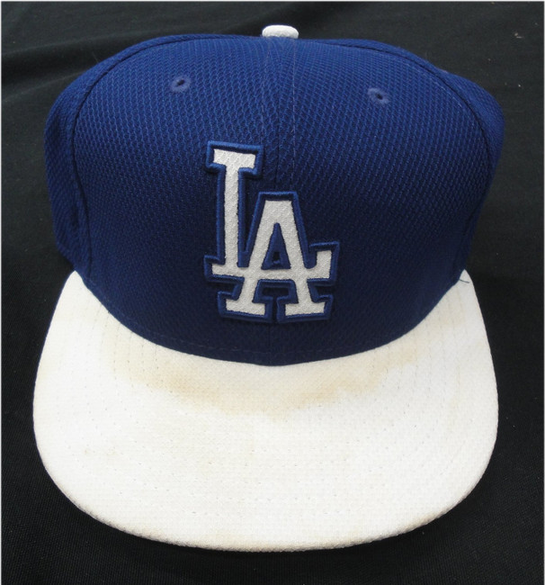 #49 L.A. Dodgers Game Used Official MLB Baseball Cap Hat size 7 1/4 shows use