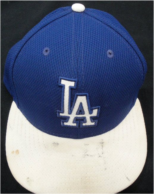 #40 LA  Dodgers Game Used Official MLB Baseball Cap Hat size 7 1/8 shows use