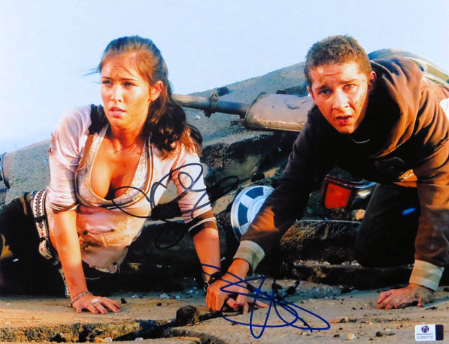 Shia LaBeouf Megan Fox Signed Autographed 11X14 Photo Transformers GV853735