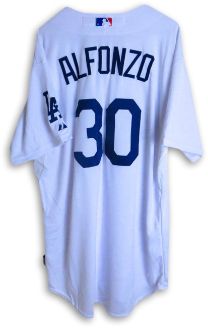 Eliezer Alfonzo Team Issue Jersey  Dodgers Official 2013 Home White #30