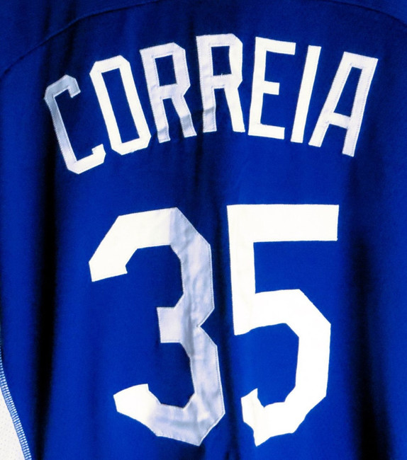 Kevin Correia Team Issue 2014 Dodgers Batting Practice Jersey #35 MLB  HZ350393 - Cardboard Legends