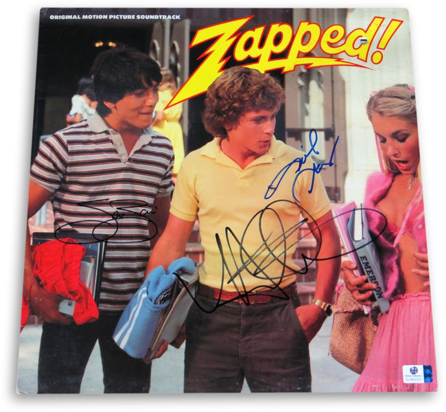 Scott Baio Willie Aames Heather Thomas Autographed Album Cover Zapped JSA U07928