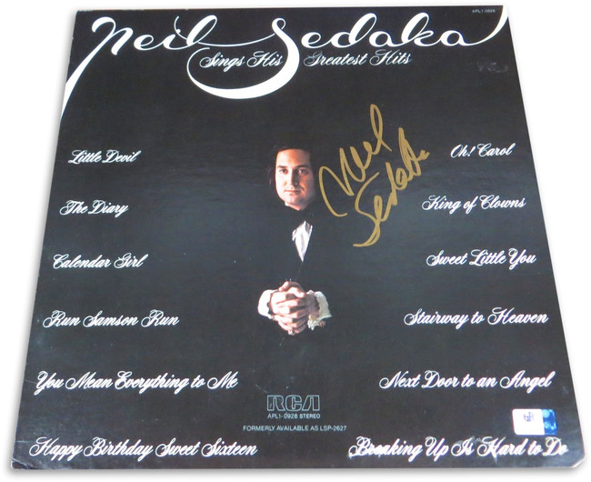 Neil Sedaka Signed Autographed Album Cover Greatest Hits Legend JSA U07927