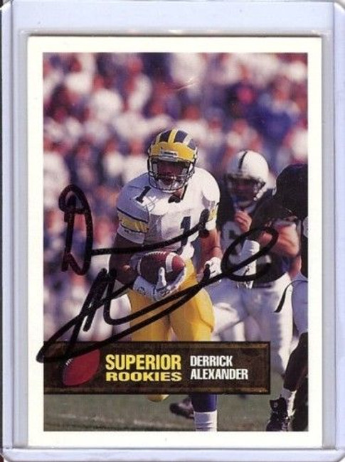 Derrick Alexander 1994 Superior Rookie Auto Autograph