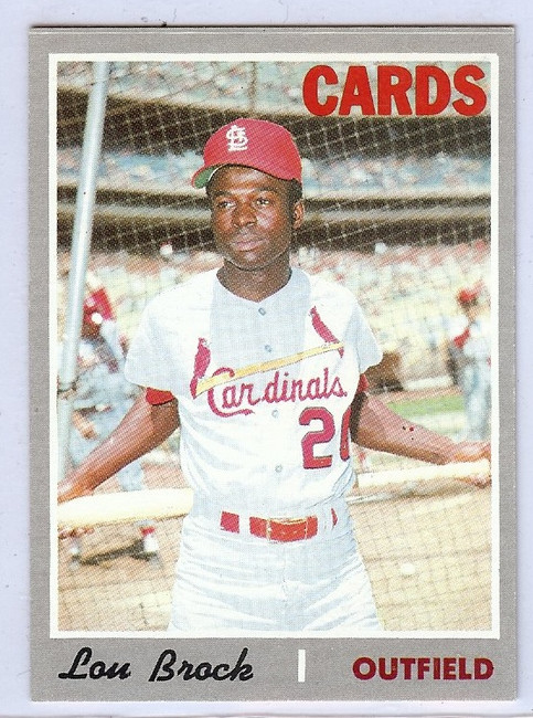 Lou Brock 1970 Topps Vintage Baseball Card #330 St. Louis Cardinals 1532