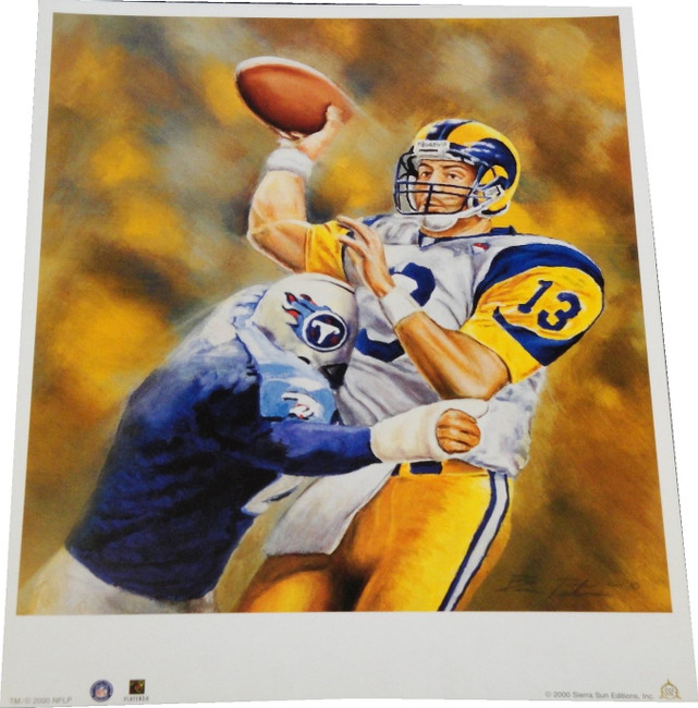 Kurt Warner 16x19 Poster Photo Unsigned Throwing the Football Rams Brand New