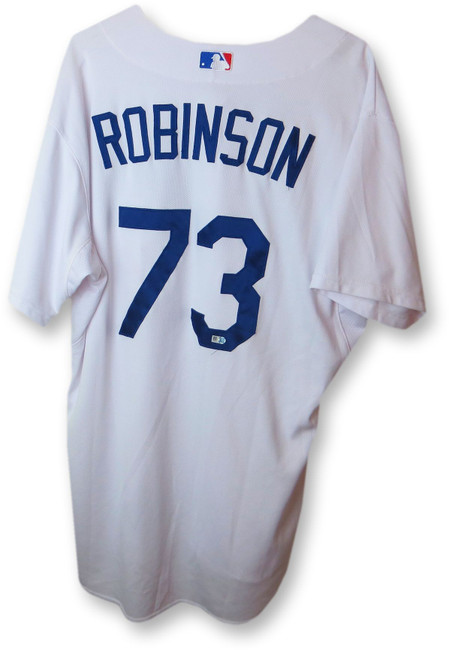 Clint Robinson Team Issue Jersey Dodgers Home White 2014 #73 MLB HZ515127