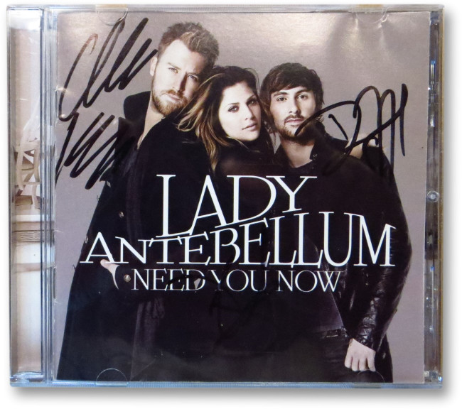 Hillary Scott Charles Kelley Dave Haywood Signed CD Lady A Antebellum 865008