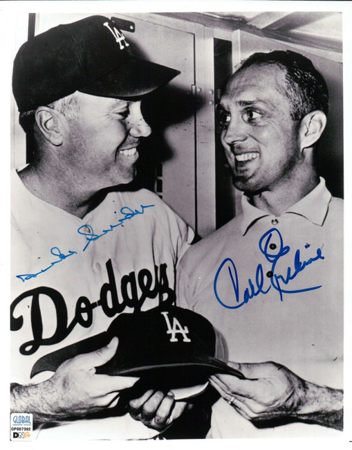 Duke Snider / Carl Erskine Dual Signed 8X10 Photo Autograph Dodgers Auto GAI COA