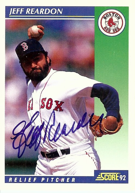 Jeff Reardon Signed Autographed Baseball Card 1992 Score Red Sox GV865898